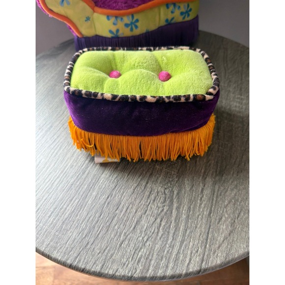 Groovy Girls Sofa and Ottoman Purple Green - Picture 4 of 9